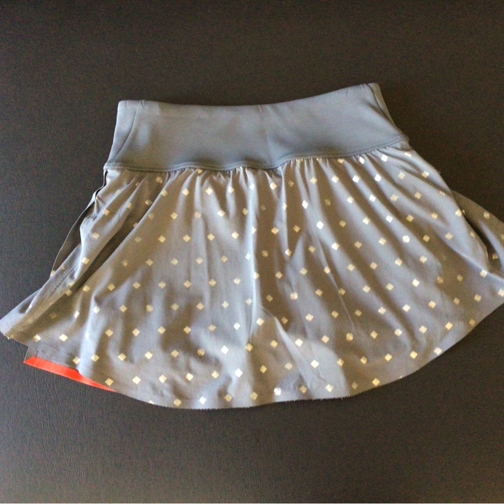 New Balance Gray High-Low Skater Mini Skirt